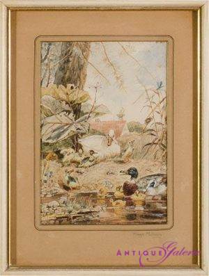 Hugo Mühlig 1854-1929 Aquarell 12 x 16 cm