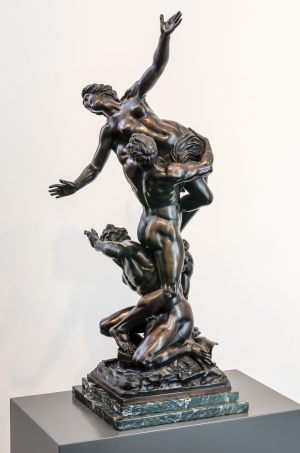 Raub der Sabinerinnen nach Giambologna Bronze 19. Jahrhundert 82 x 35 x 30 cm